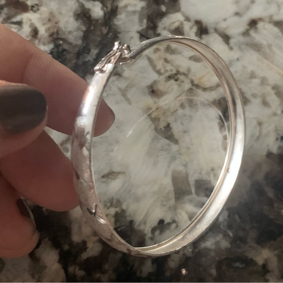 Vintage Sterling Silver Diamond Cut Bracelet, Stamped 925 - Picture 7 of 14